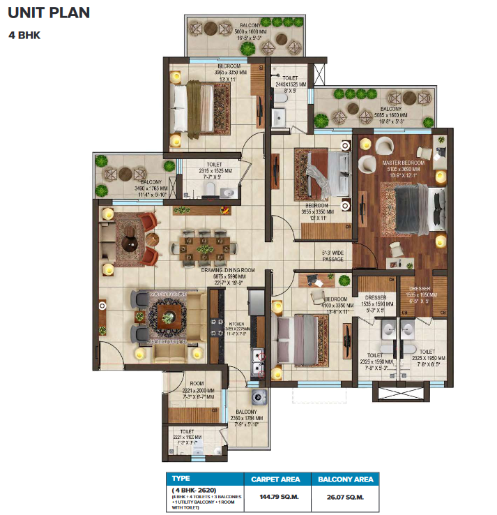 Stellar One Phase II -3Bhk-4bhk